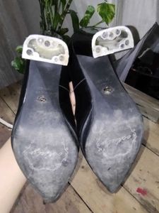 Ochirly Black Mary Jane Block Heels|Pointed Toe