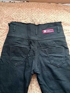 High-Waisted Button Front Jeans