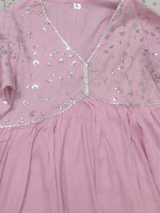 Elegant Pink Sequined Kurta