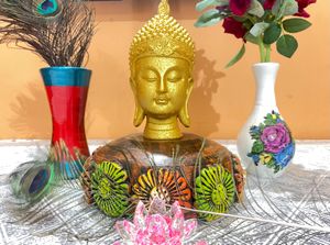 Golden Buddha Head Statue For Decoration
