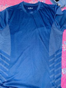 Blue Shein T-Shirt Dri fit