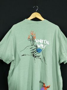 Altheory Green Printed Round Neck T-Shirt (Men)