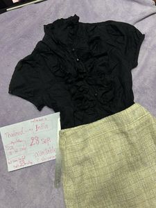 Elegant Black Ruffled Blouse set32