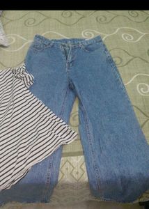 3 jeans and one pair of shoes
