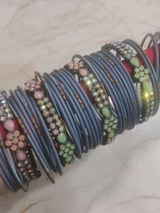 Set of Elegant Beaded Bangles