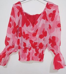 Pink Color Crop Top