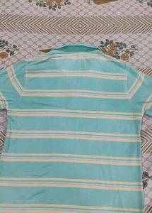 MAX Men’s Mint Green Striped Polo T-Shirt |