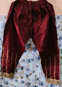 Elegant Maroon Embroidered Kurta