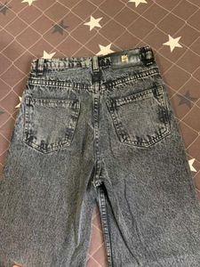 Denim Jeans with Floral Applique
