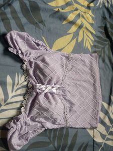 Sweet Lavender Puff Sleeve Top