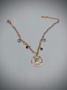 Luxury Charm Bracelet with LV Logo