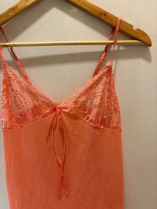 Peach Lace Trim Nightie