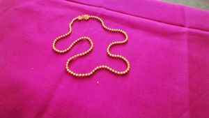 Golden Ball Mani Copper Chain 18 Inch