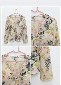 Zara Floral Print Blouse