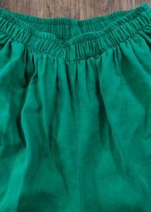 Green Elastic Waist Pants