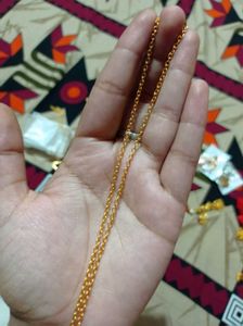 Gold Chain Necklace with Pearl