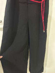 Chic Red-Black Cold Shoulder Jumpsuit- Stalk Buy L