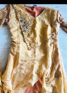 Yellow Kurta Set with Palazzo Pants