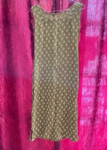 Stylish Olive Green Printed Kurta