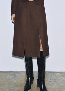 ZARA Women's Brown Blazer and skirt Set