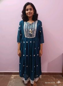 new xl embroidery georgette anarkali