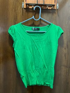 Vibrant Green Short Sleeve Top