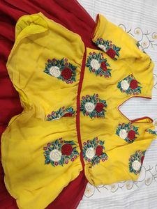 Cute Yellow &amp; Red skirt Dress