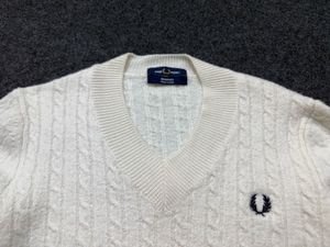 Cream Cable Knit V-Neck Sweater