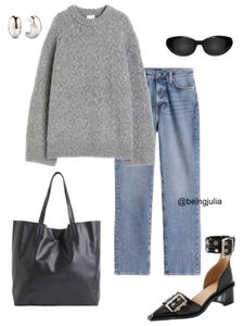 Women Grey Knit Sweater