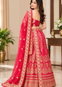 Stunning shaded  Pink Embroidered Lehenga Choli