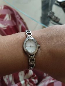 Elegant Silver-Tone Ladies Watch