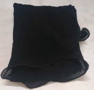 Elegant Black Sheer Naqab face piece double cover