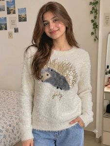 Cozy Hedgehog Sequin Sweater