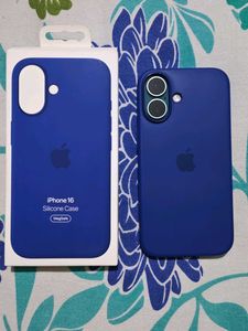 iPhone 16 Silicone Case MagSafe Blue