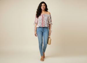 Floral Print Off-Shoulder Top
