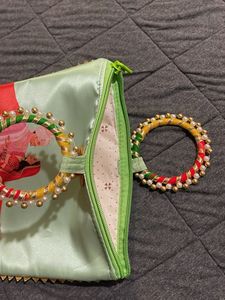 Designer Clutch Bag with Indian Wedding Print