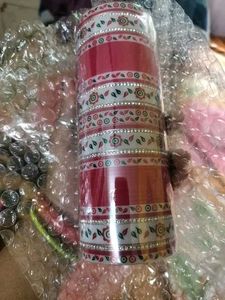 Traditional Indian Bangles Set pink