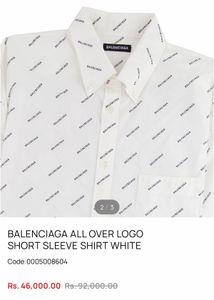 Balenciaga All Over Logo Shirt