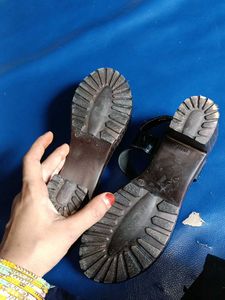 Stylish Black Patent Sandals