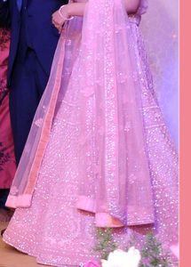Elegant Pink Embellished Lehenga with duppatta