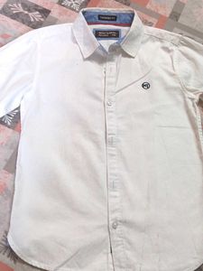 boys white cotton shirt