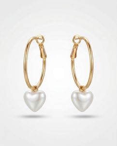 Heart Hoop 18K Gold Plated Anti Tarnish Earrings