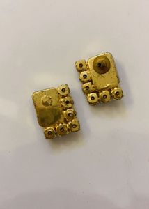Emerald &amp; Gold Stud Earrings