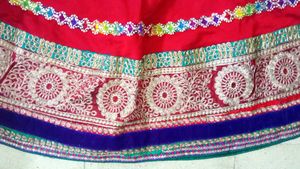 Rajputani Red Embroidered Ethnic Skirt