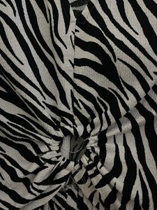 Zebra Print Twist Front Top
