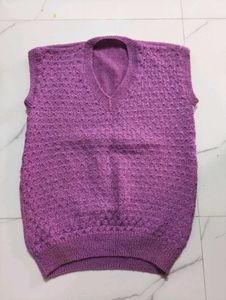 men's Lavender Knit V-Neck Vest