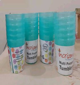 Price Drop Set of 24 - Transparent Glasses