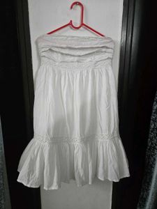 White Strapless  Dress bust 36