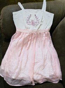 Cute Embroidered Spaghetti Strap Dress
