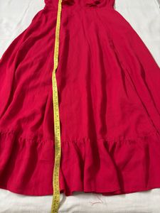 Red Ruffled Maxi Dress